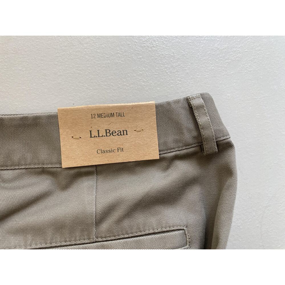 L.L.Bean Pants Womens 12 Medium Tall Brown Classic Fit Chino Wrinkle Free 32x32 - Picture 10 of 16
